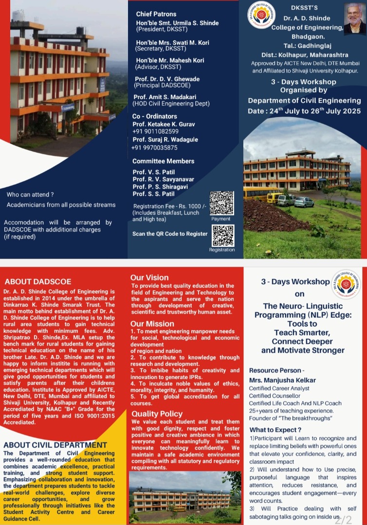 Civil department organize 3 days workshop on The Neuro-Linguistic Programming edge