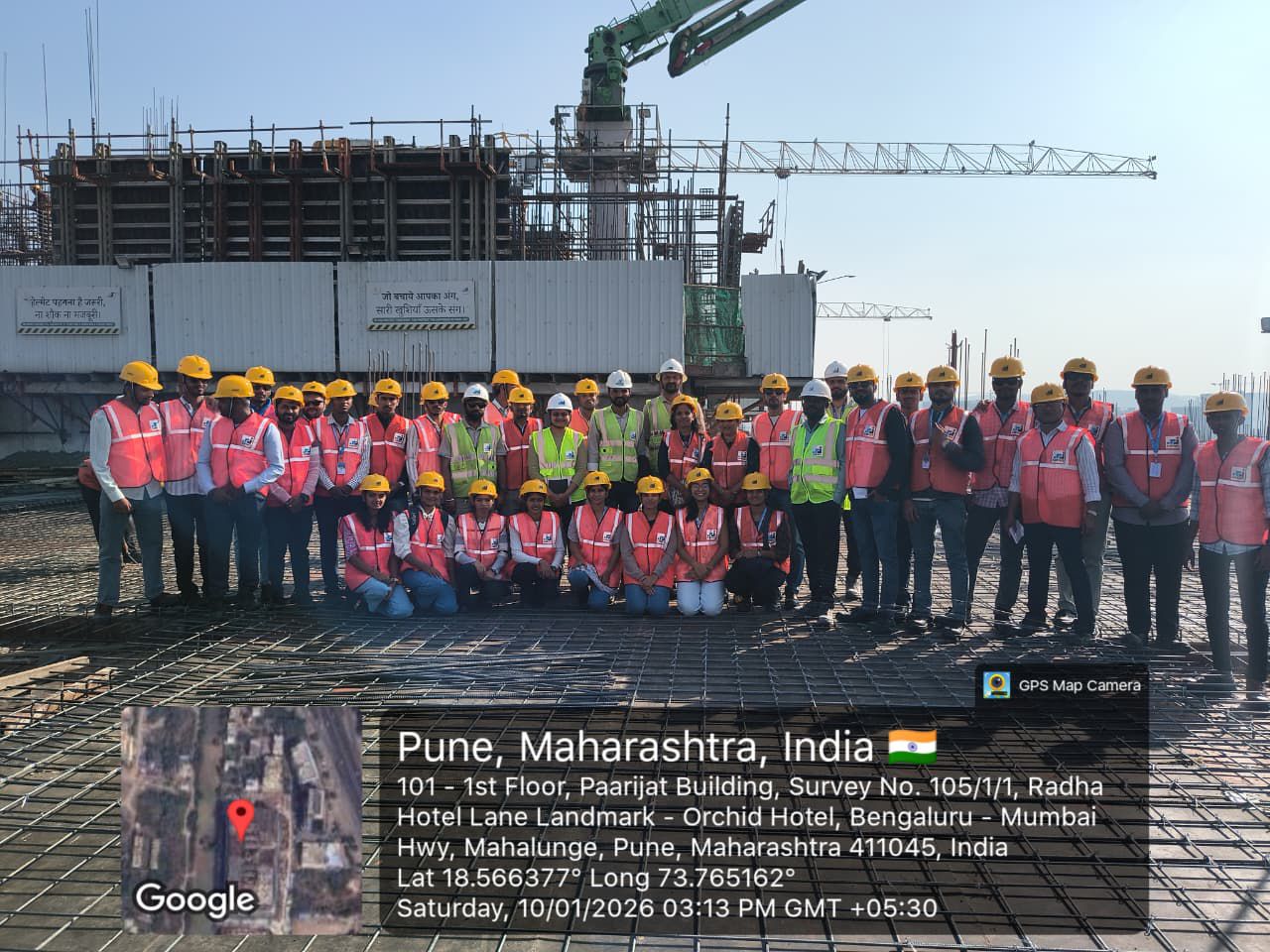 Industrial Visit to ‘Malpani-Aryabhatta’ project of SJ contracts at Baner, Pune.